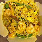 Best Shrimp and Roast Pork Singapore Rice Noodles with Mild Curry in Alexandria, VA